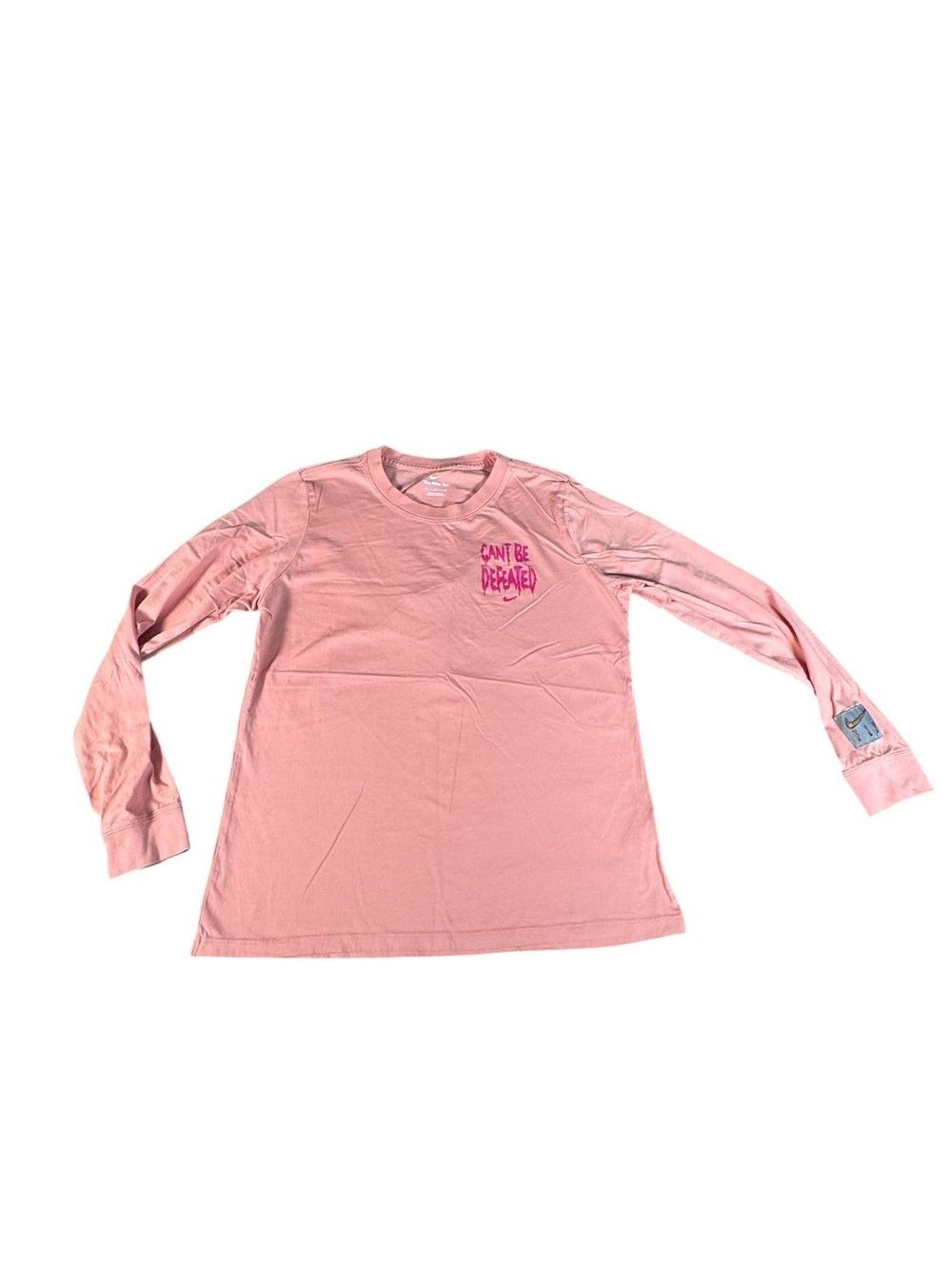 Nike Basketball Long Sleeve Graphic Tee Pink Women's Medium Cotton Shirt